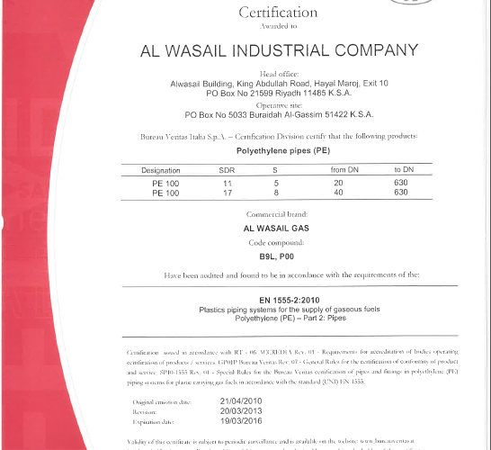 Certificates & Prequalifications